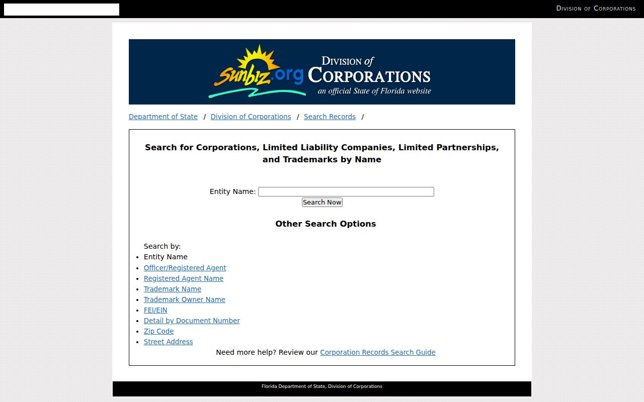 Marion County residents directory Sunbiz name lookup