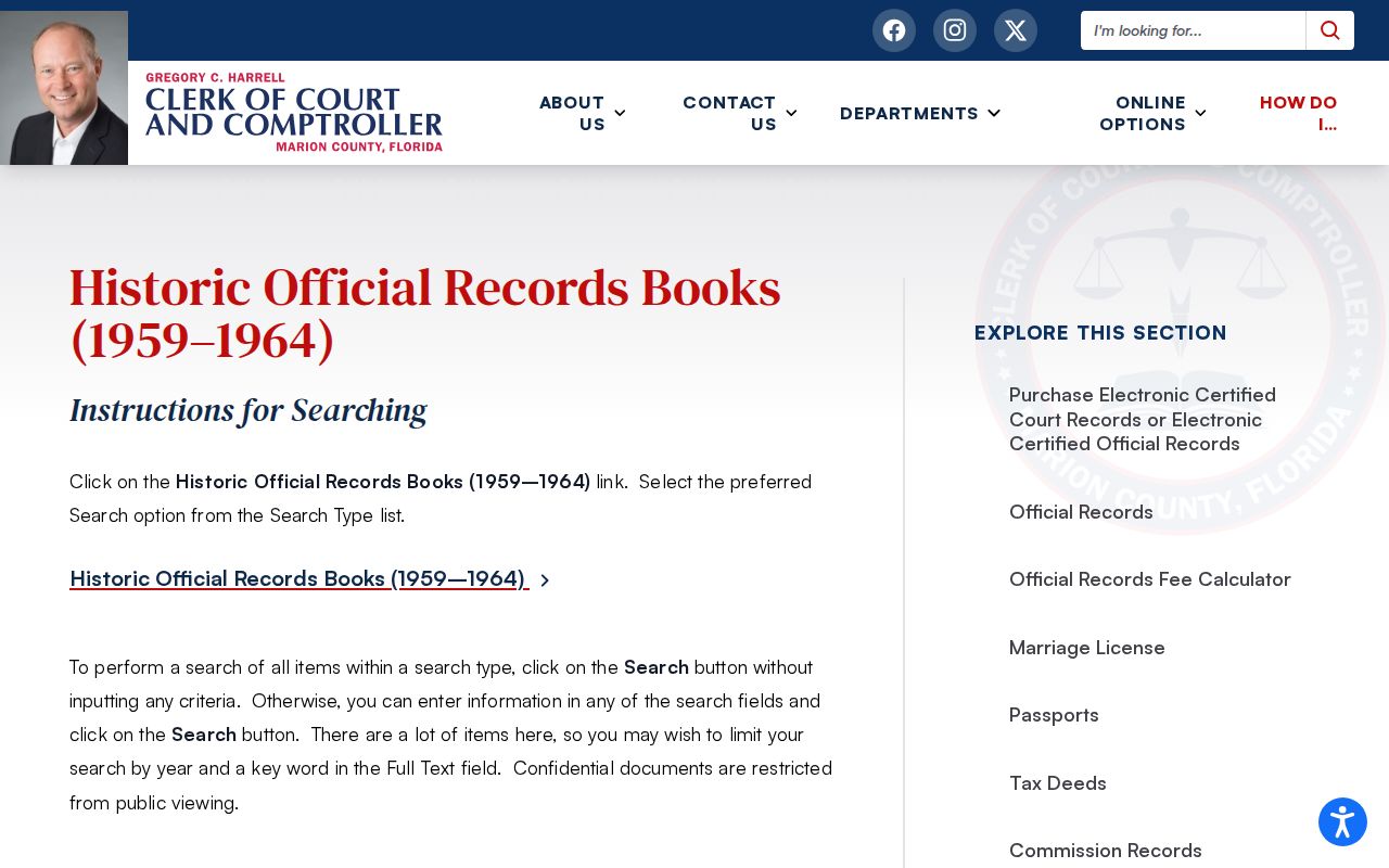 Marion County previous residents historic Official Records search